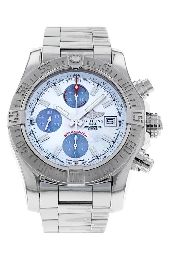 Shop Watchfinder & Co. Breitling  2017 Avenger Ii A13381 Automatic Chronograph Bracelet Watch, 43 In Silver