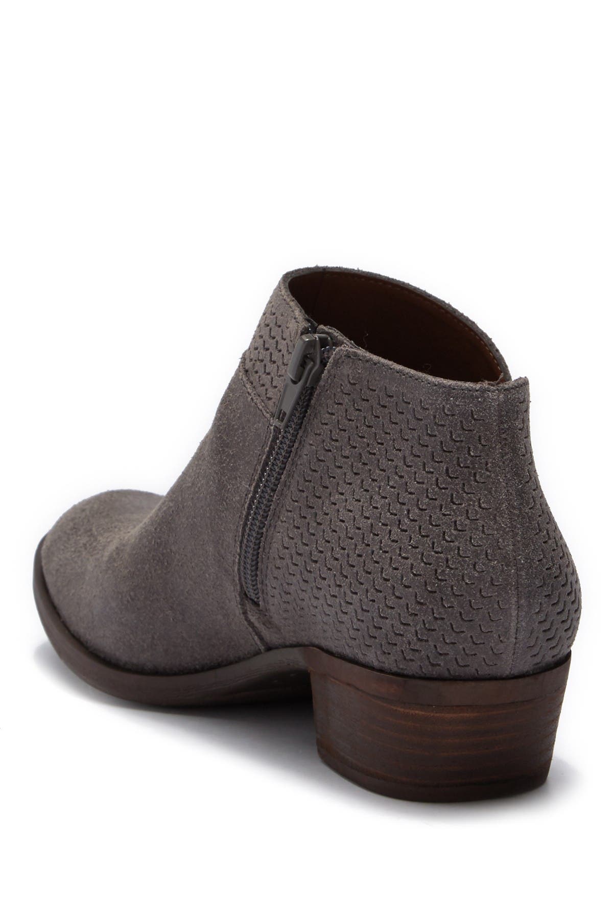 lucky brand perforated suede booties