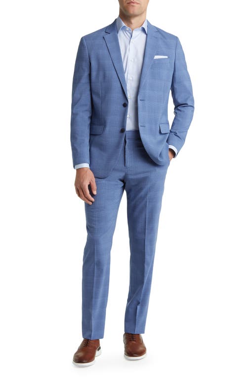 Nordstrom Trim Fit Plaid Wool Blend Suit in Blue Metro Plaid