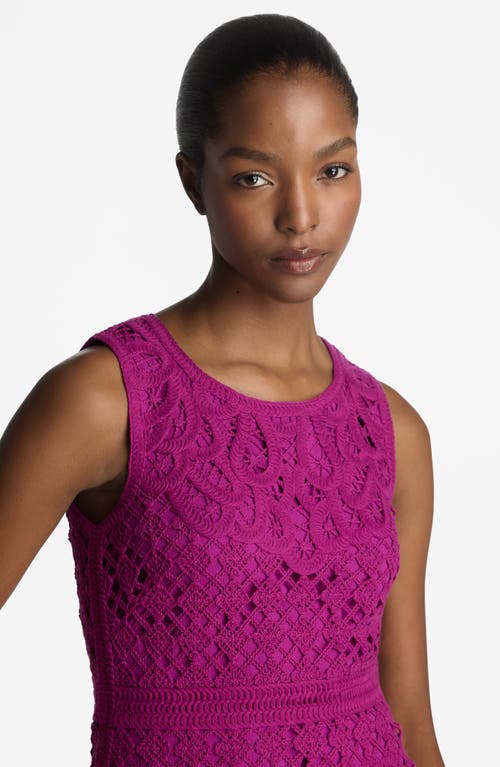 St John St. John Collection Cornely Engineered Lace Gown In Azalea