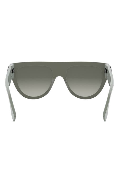 Shop Fendi ' First 139mm Flat Top Sunglasses In Light Green/other/green