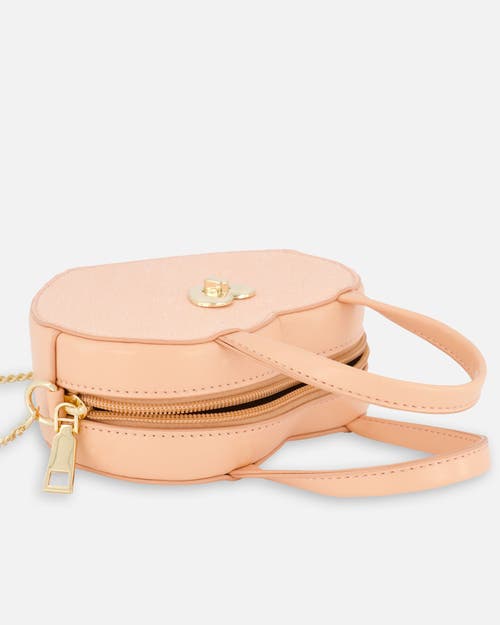 Shop Deux Par Deux Girl's Pu Heart Bag Light Pink In Silver Pink