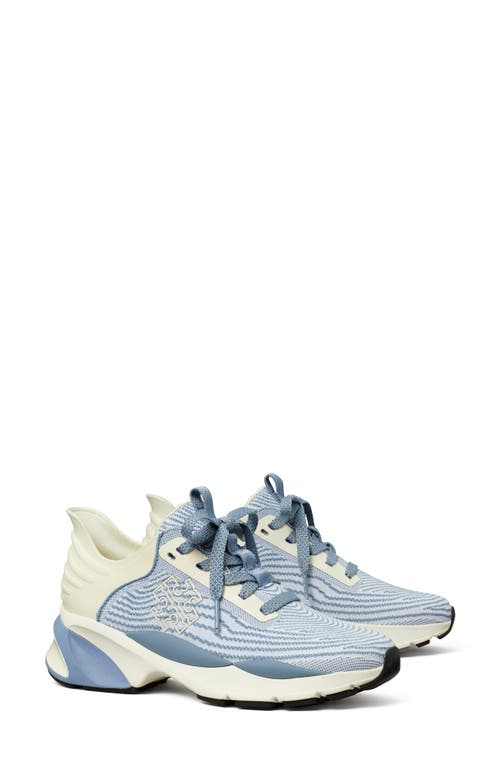 Tory Burch Good Luck Trainer Sneaker In Rainwater/white