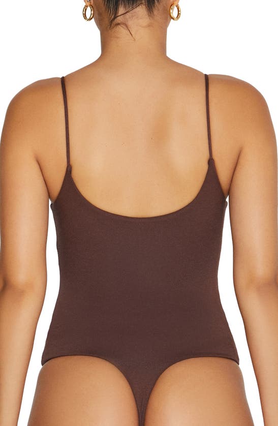 Naked Wardrobe Tank Bodysuit In Chocolate