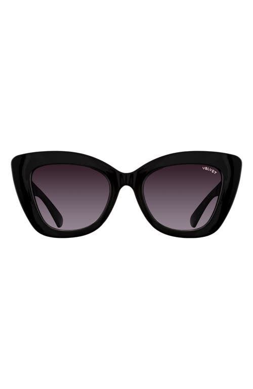 Maya 57mm Gradient Cat Eye Sunglasses in Black