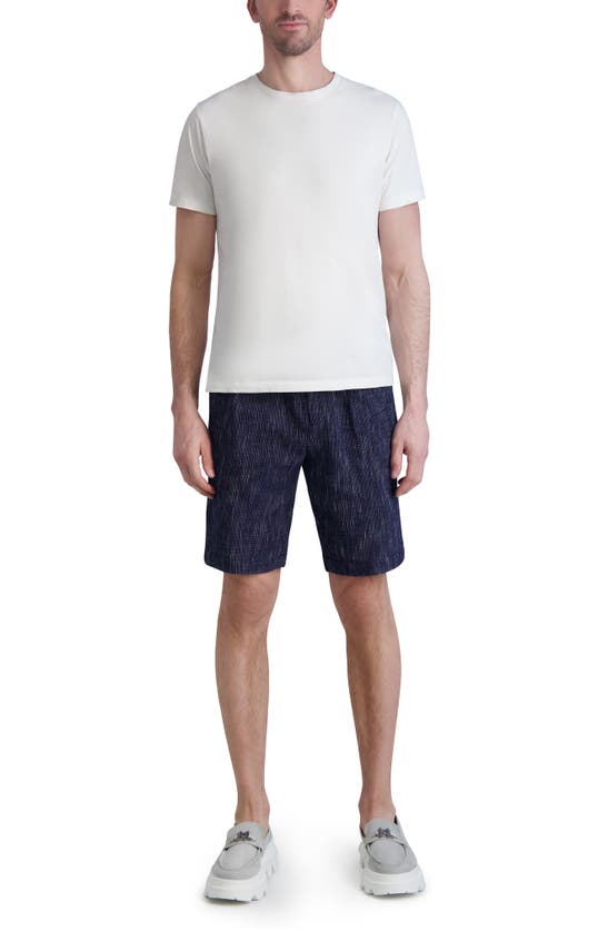 Shop Karl Lagerfeld Paris Cotton Shorts In Navy