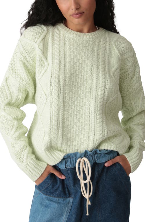 Alice Merino Wool & Cashmere Blend Sweater in Lime