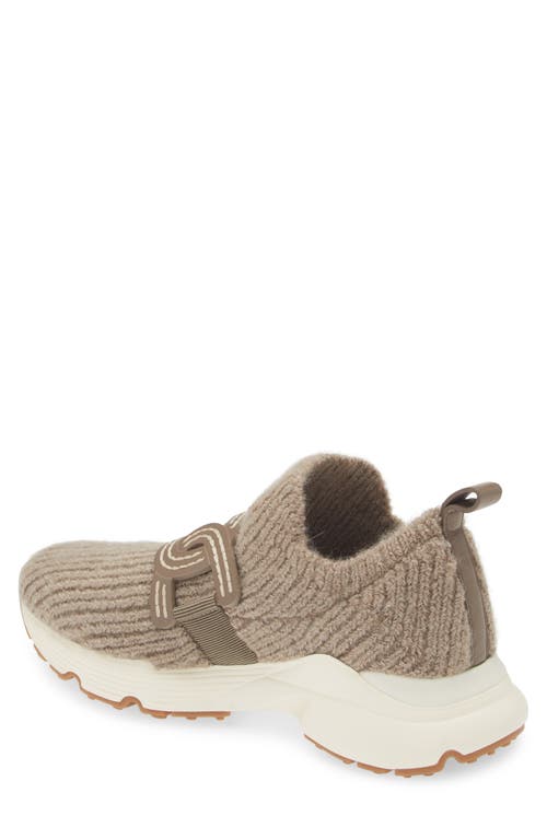 Tod's Leather-trimmed Knit Sneakers In Altraversione