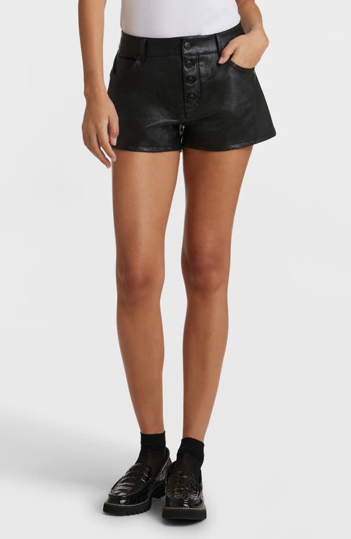 Commando Faux Leather Five-Pocket Shorts Black at Nordstrom,