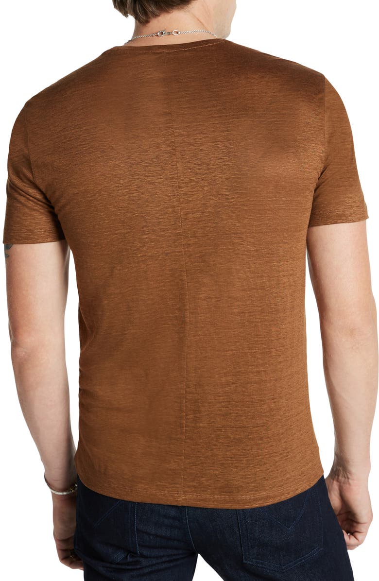 John Varvatos Lagoa Slubbed Organic Linen TShirt Nordstrom