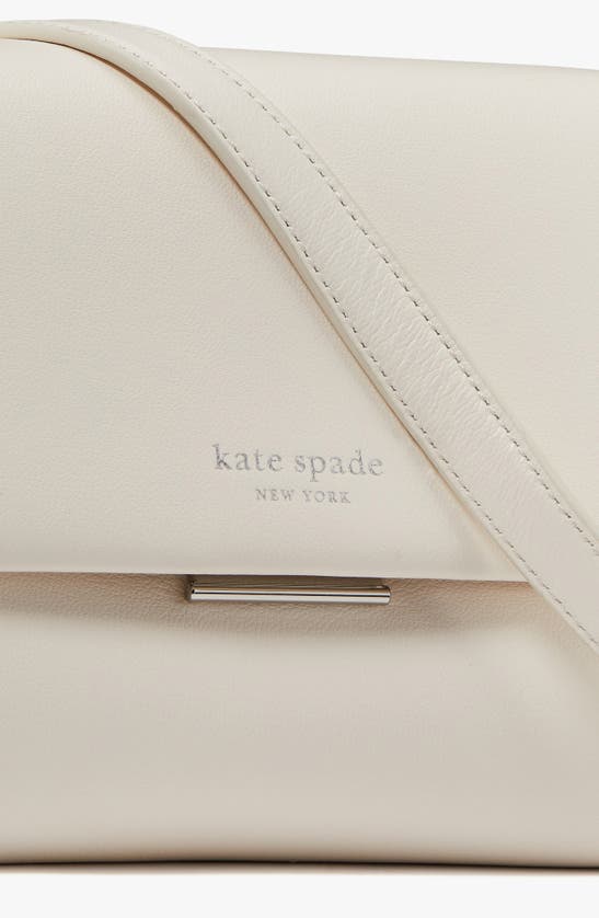 Shop Kate Spade New York Grace Smooth Leather Convertible Shoulder Bag In Cream.