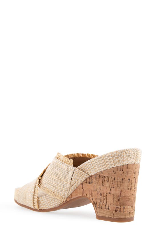 Shop Aerosoles Madina Woven Heel Sandal In Sand Raffia