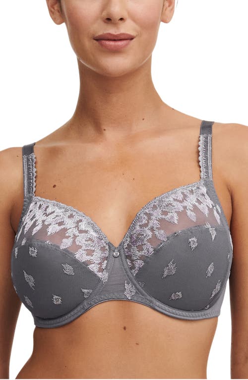 Chantelle Lingerie Bold Curve Underwire Full Coverage Unlined Bra in Silver Multicolor-N3 at Nordstrom, Size 34B