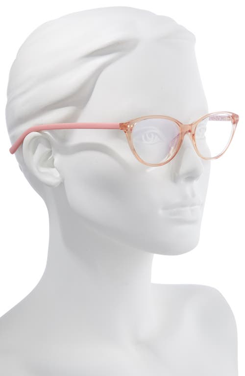 Kate Spade New York Roanne 54mm Blue Light Blocking Reading Glasses In Pink/clear