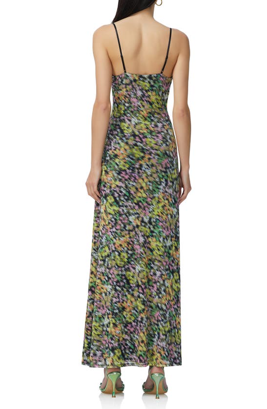 Shop Afrm Ember Blur Floral Maxi Dress In Blur Noir Floral