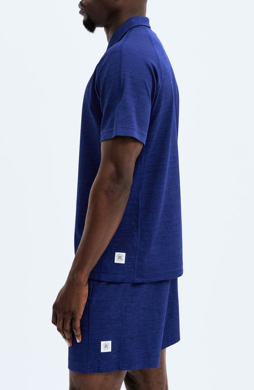 Shop Reigning Champ Solotex® Mesh Tiebreak Performance Polo In Admiral Blue