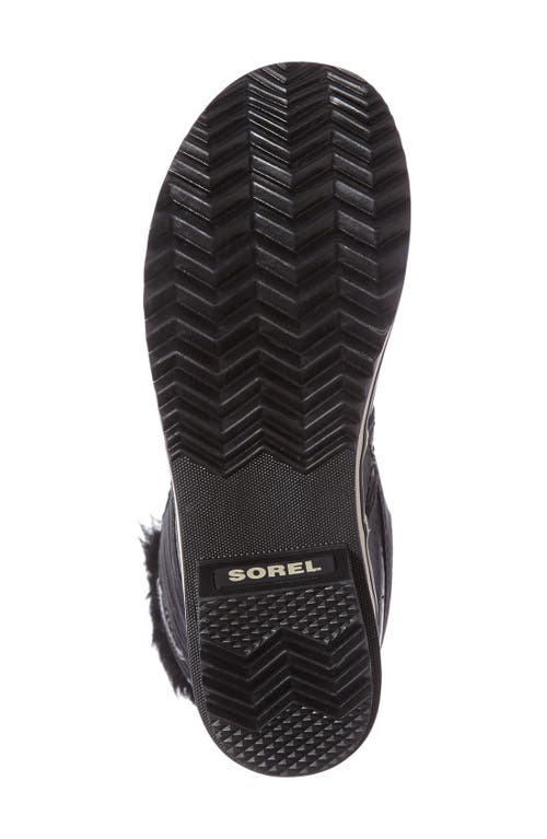 Shop Sorel Tofino Ii Faux Fur Lined Waterproof Boot In Black/quarry Grey