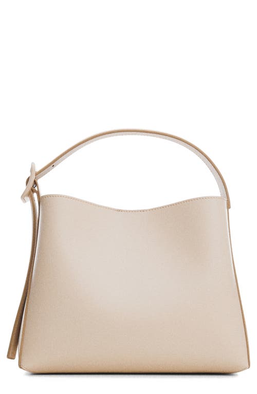 MANGO Faux Leather Shopper in Off White at Nordstrom