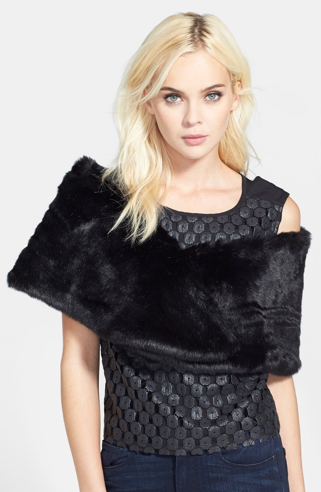 Glint Faux Fur Shoulder Wrap Nordstrom