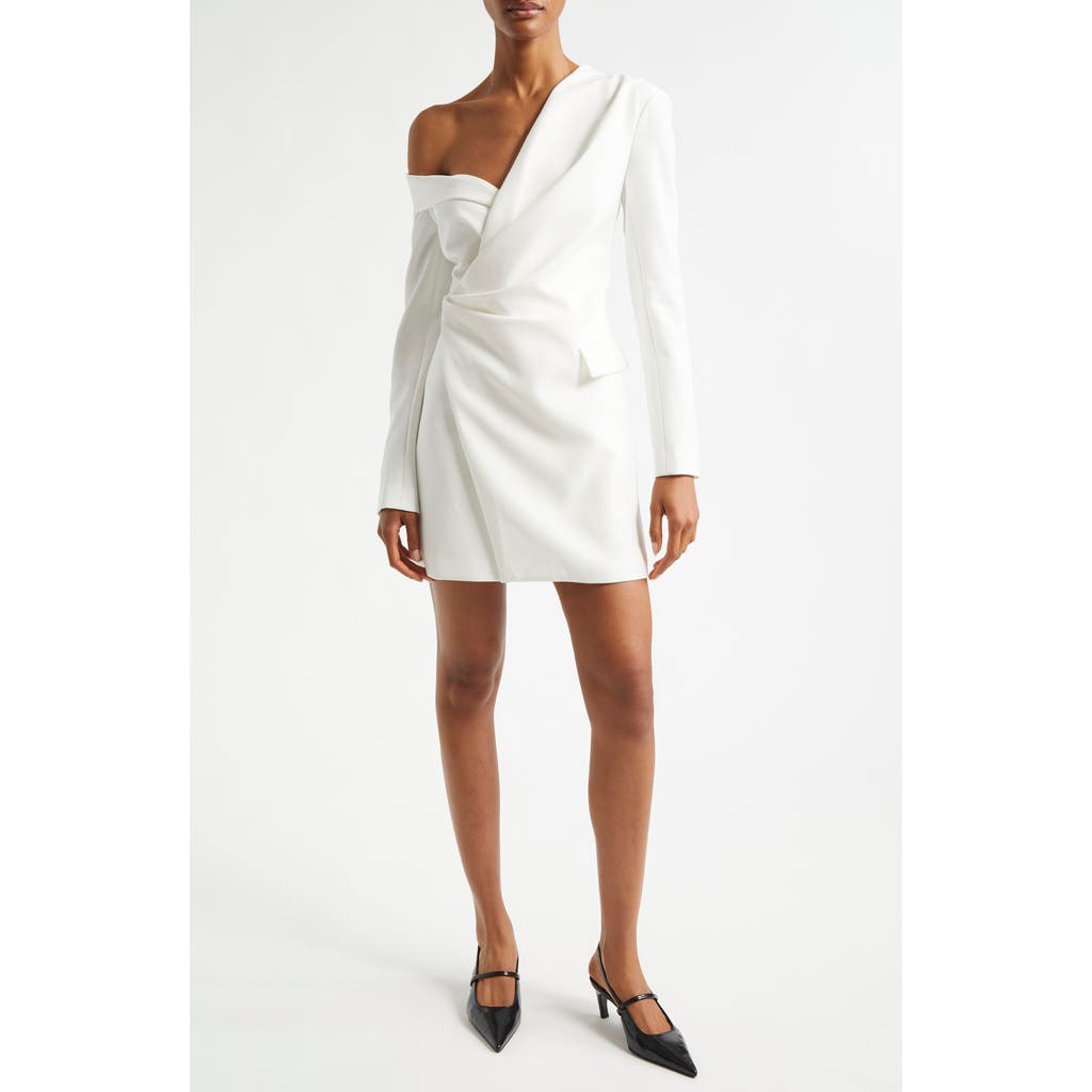 A.l.c . Skyla One-shoulder Long Sleeve Dress In Daikon