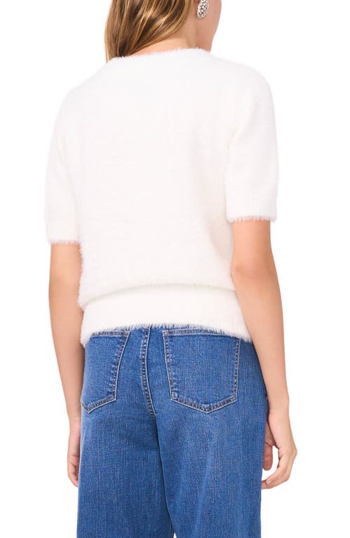 Shop 1.state Crewneck Puff Sleeve Sweater In Antiq White