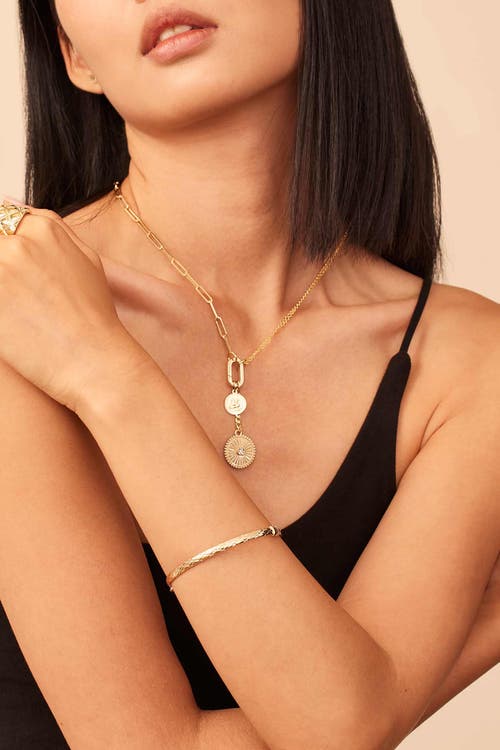 Oradina Diamondback Bangle In Yellow Gold