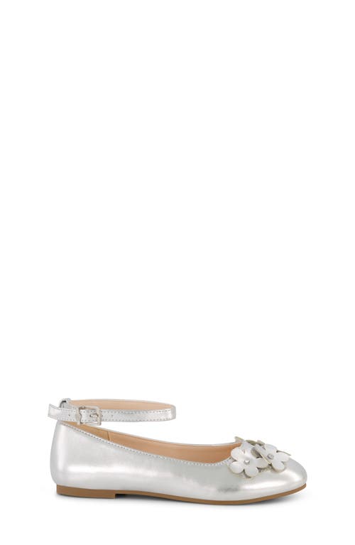 JESSICA SIMPSON JESSICA SIMPSON KIDS' AMY PETAL ANKLE STRAP FLAT