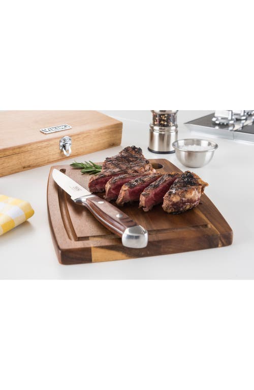 Shop Viking Steakhouse 6-piece Pakka Wood Steak Knife Set In Red