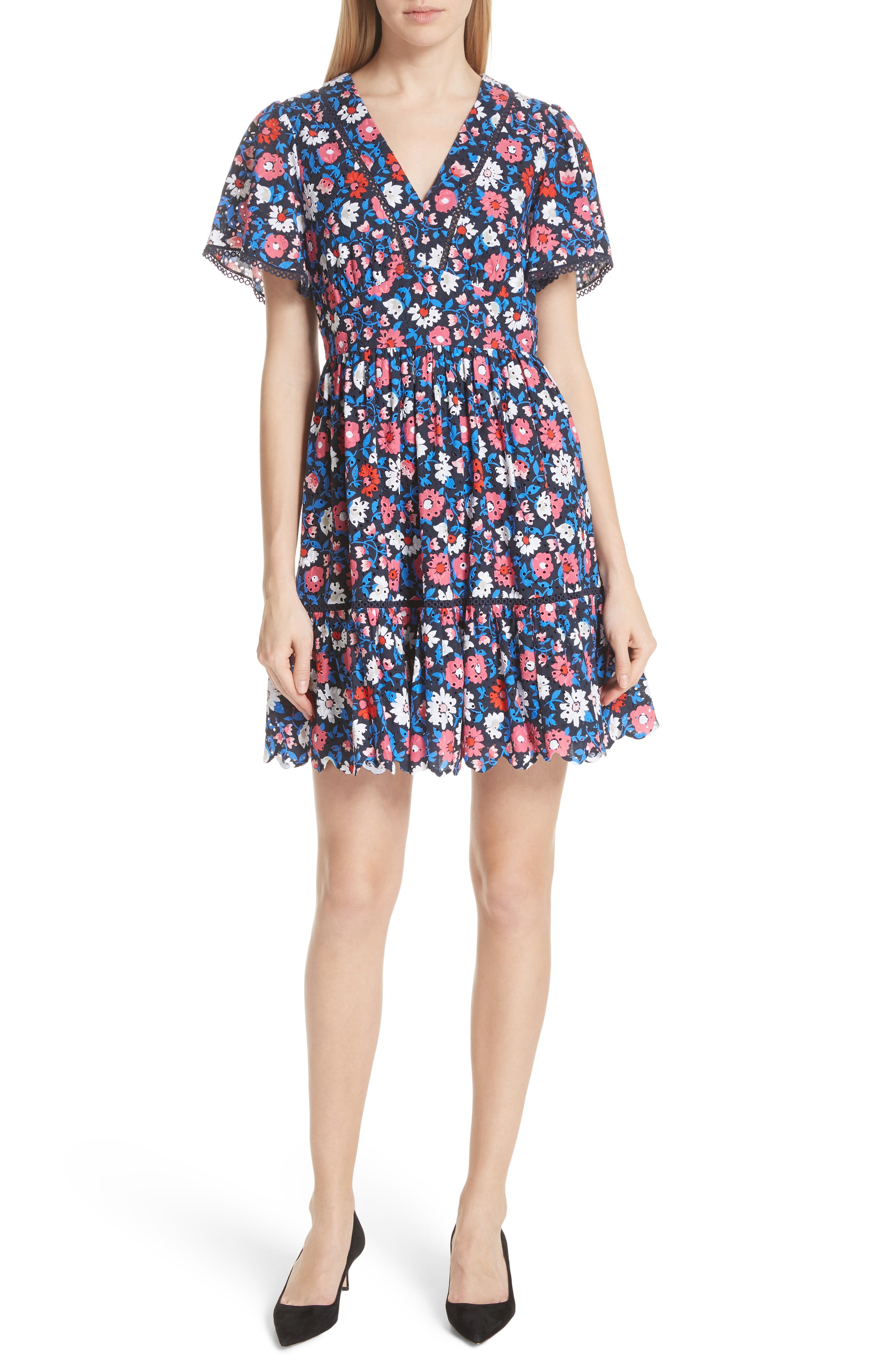 kate spade eyelet wrap dress