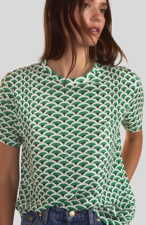 Shop Cynthia Rowley Fanfare Tee In Green White