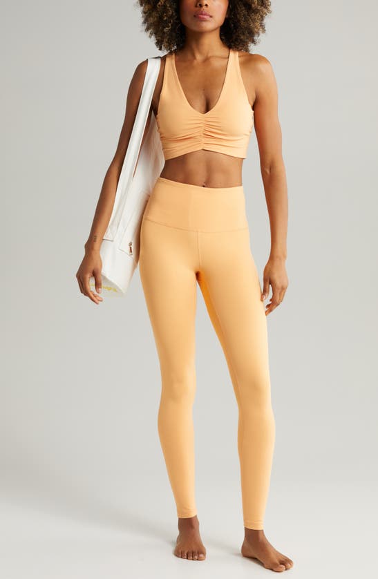 Shop Zella Live In High Waist Leggings In Coral Beads