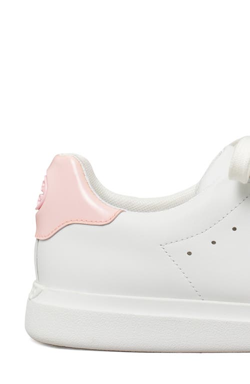 Shop Tory Burch Howell Court Sneaker In Titanium White/petunia