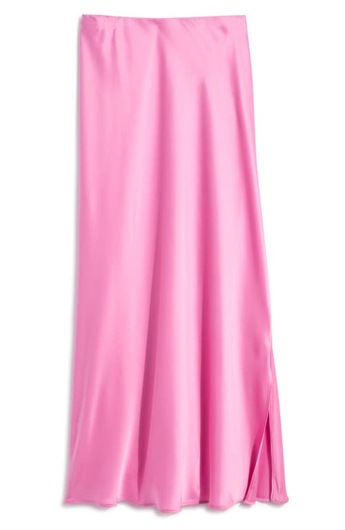 Shop Vineyard Vines Satin Midi Slip Skirt In Tea Rose