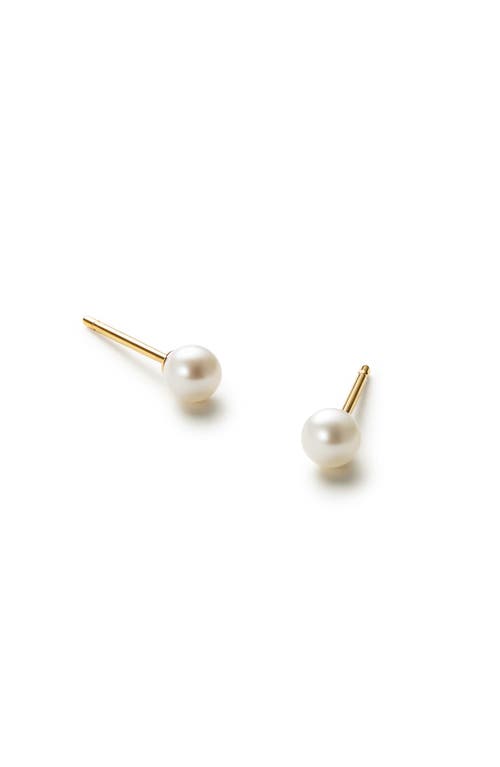 Ana Luisa Pearl Stud Earrings In Gold
