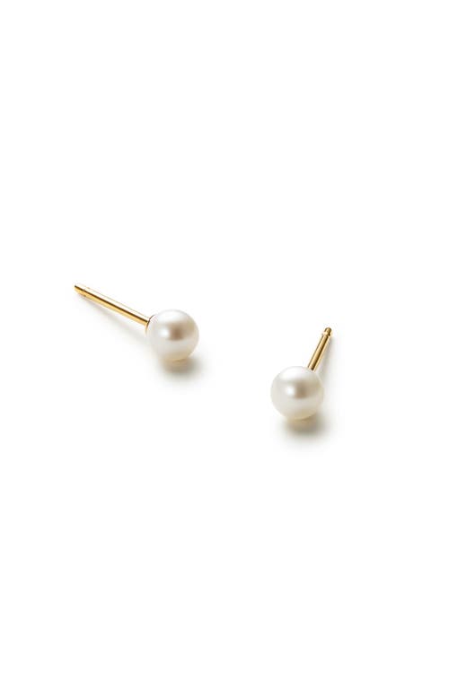 Shop Ana Luisa Pearl Stud Earrings In Gold