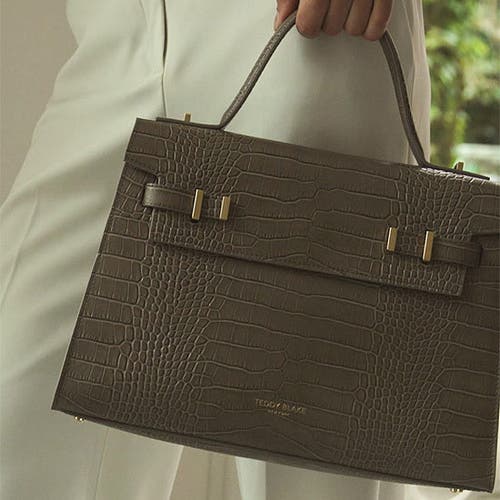 Teddy Blake Ava Croco Gold 14" In Beige