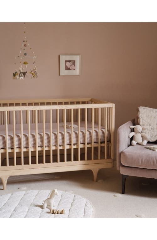 Pehr Gingham Organic Cotton Crib Sheet In Thistle