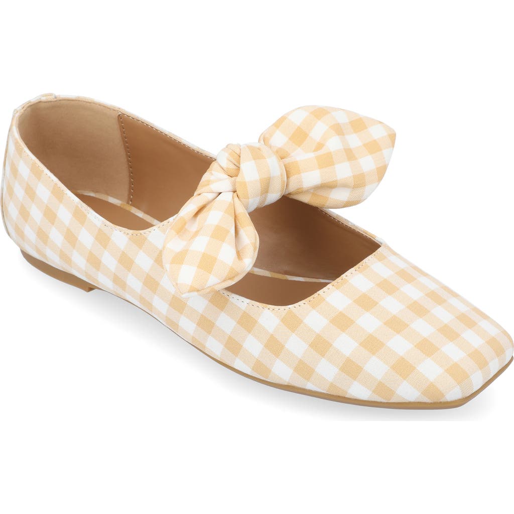 Journee Collection Collection Women's Tru Comfort Foam Seralinn Flats In Plaid/tan