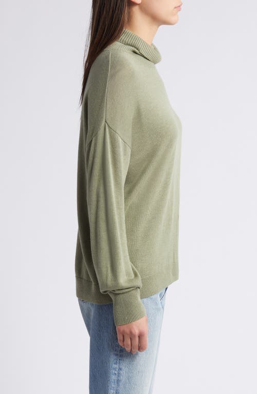 Shop Treasure & Bond Turtleneck Sweater In Olive Acorn