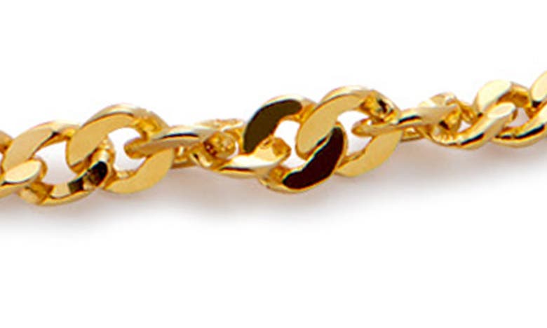 Shop Monica Vinader Twisted Curb Link Bracelet In 18ct Gold Vermeil