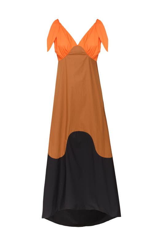 Shop La Doublej High Tide Dress Coral In Color Block Corallo Coral