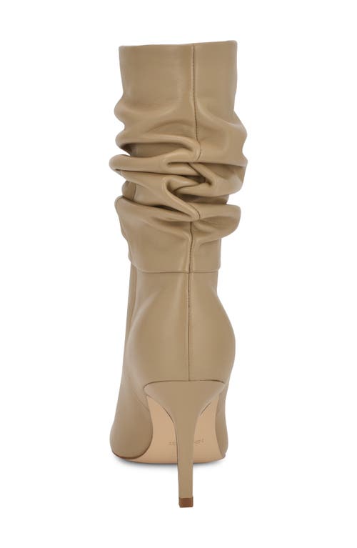 Shop Nine West Slouch Pointed Toe Bootie In Light Natural