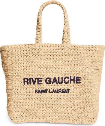 Saint Laurent Rive Gauche Logo Crochet Tote | Nordstrom