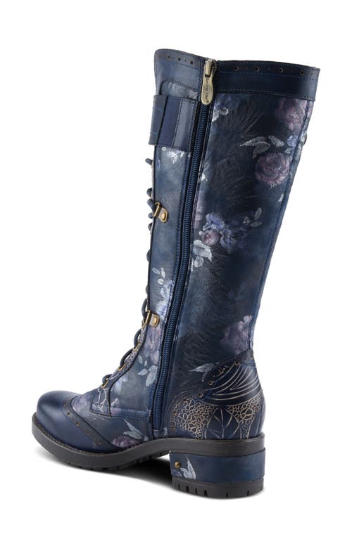 Shop L'artiste By Spring Step Kisha Boss Boot In Navy Multi