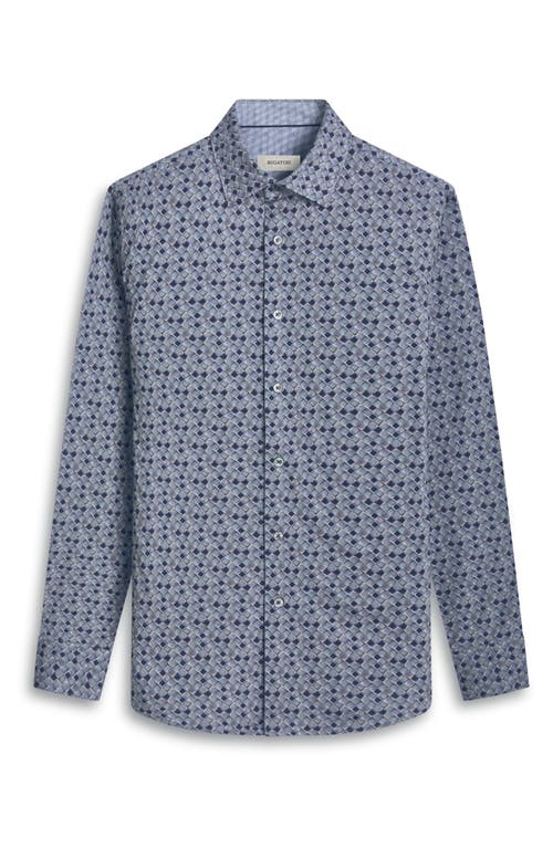 Shop Bugatchi Jimmy Ooohcotton® Geo Print Button-up Shirt In Sage