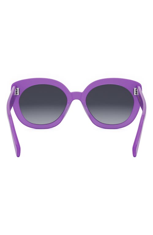 Shop Celine Bold 3 Dots 56mm Butterfly Sunglasses In Shiny Lilac/gradient Smoke