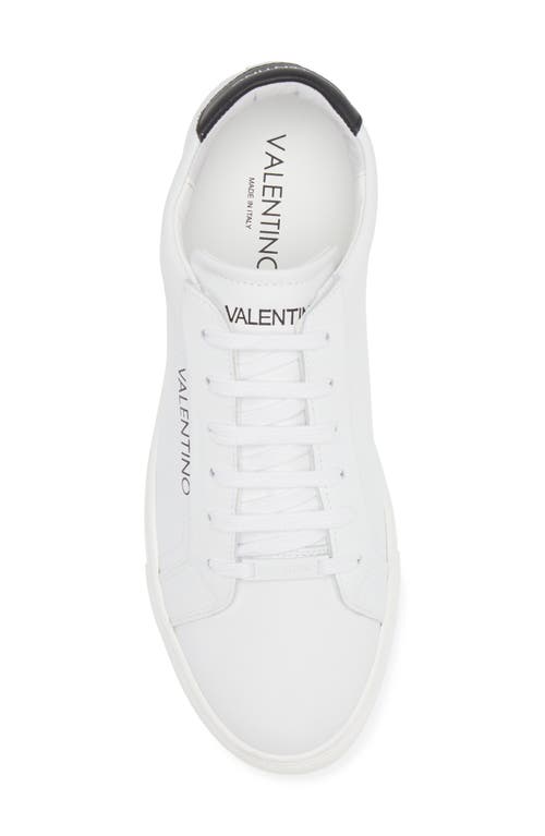 Valentino By Mario Valentino Benny Low Top Sneaker In White Black