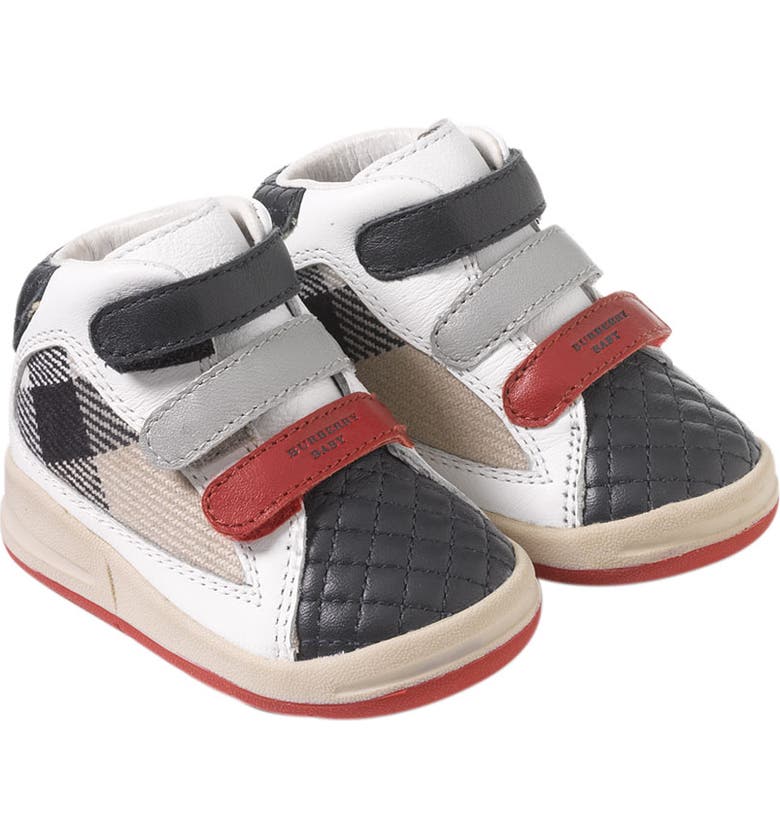 Burberry Velcro® High Top Shoe (Baby & Walker) Nordstrom Burberry Velcro® High Top Shoe (Baby & Walker) Nordstrom