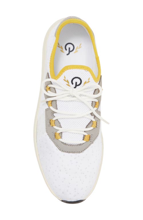 Official Program Knit Trainer Sneaker In Light Grey/dark Yellow