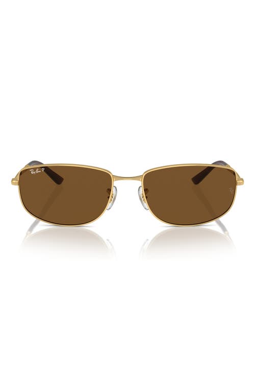 Ray Ban Ray-ban 56mm Irregular Sunglasses In Brown